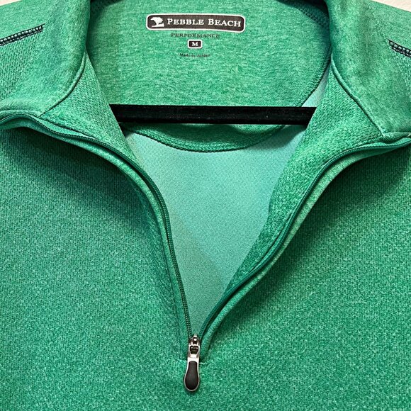 Pebble Beach Performance Pullover Sweatshirt Long Sleeve 1/4 Zip Golf Jacket - Picture 9 of 10